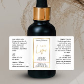 Elegant Goud Logo 1 OZ Oliedruppelflesetiket Etiket