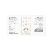 Elegant Goud Logo 1 OZ Oliedruppelflesetiket Etiket (Voorkant)