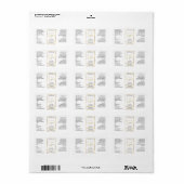 Elegant Goud Logo 1 OZ Oliedruppelflesetiket Etiket (Full Sheet)