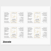 Elegant Goud Logo 4 OZ Kosmetisch Flessenetiket Rechthoekige Sticker (Vel)