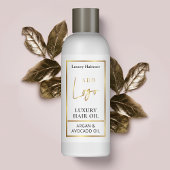 Elegant Goud Logo 4 OZ Kosmetisch Flessenetiket Rechthoekige Sticker