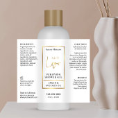 Elegant Goud Logo 8 OZ Kosmetisch Flessenetiket Sparkling Wijnetiket