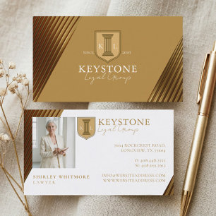 Elegant goud logo foto voor advocatenkantoor Luxe Visitekaartje