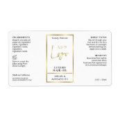 Elegant Goud Logo Haar Serum Dropper Flesetiket Etiket (Voorkant)