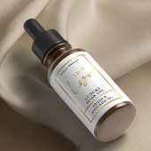 Elegant Goud Logo Haar Serum Dropper Flesetiket Etiket