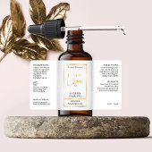 Elegant Goud Logo Haar Serum Dropper Flesetiket Etiket