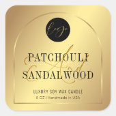 Elegant Goud Logo Product Verpakking Kaarsen Label (Voorkant)