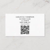 Elegant Goud Logo QR Code Visitekaartje (Achterkant)