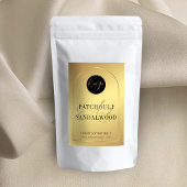 Elegant Goud Logo Soja Wax Smelt Waterdicht Label Voedselcontainer Etiket