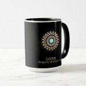 Elegant Goud  Logo Zwart Mok (Voorkant rechts)