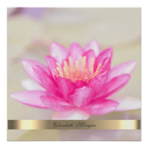 Elegant Goud,Lotus, Yoga Perfect Poster