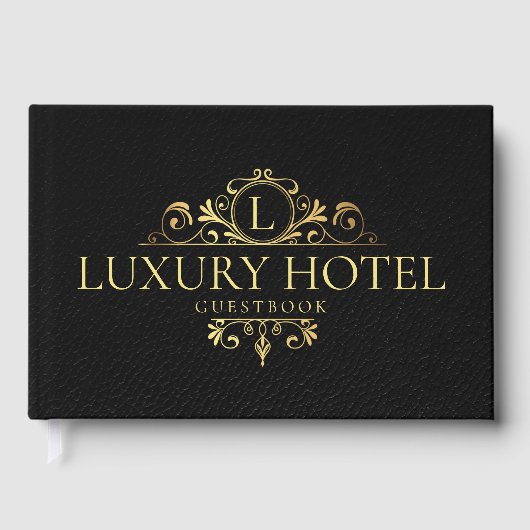 Elegant goud | Luxe hotel gastenboek (Voorkant)