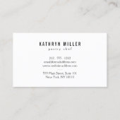 Elegant Goud Macaron Trio Logo op Wit Visitekaartje (Achterkant)