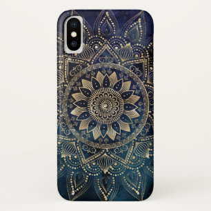 Elegant Goud Mandala Blauw Galaxy Case-Mate iPhone Case