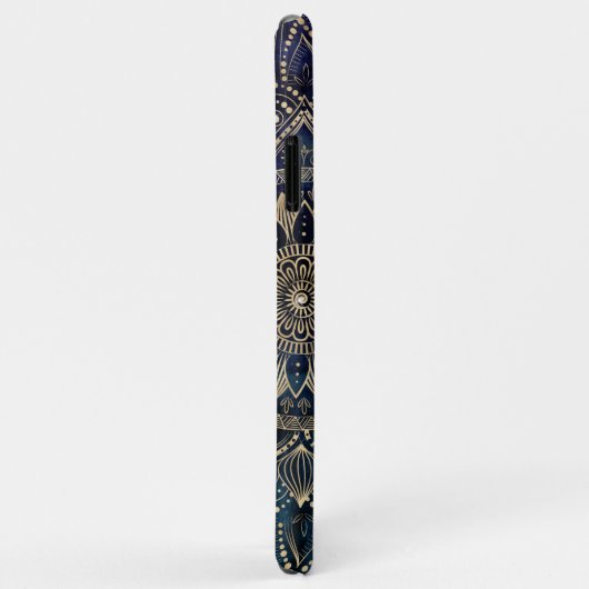 Elegant Goud Mandala Blauw Galaxy Case-Mate iPhone Case (Achterkant/rechts)
