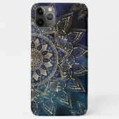 Elegant Goud Mandala Blauw Galaxy Case-Mate iPhone Case (Achterkant)