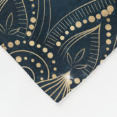 Elegant Goud Mandala Blauw Galaxy Fleece Deken (Hoek)