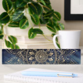 Elegant Goud Mandala Blauw Galaxy Naambordje