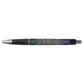 Elegant Goud Mandala Blauw Galaxy Pen (Voorkant)