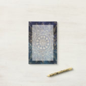 Elegant Goud Mandala Blauw Galaxy Post-it® Notes (Op bureau)