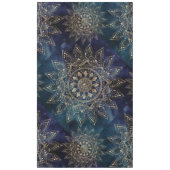 Elegant Goud Mandala Blauw Galaxy Tafelkleed (Voorkant)