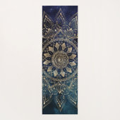 Elegant Goud Mandala Blauw Galaxy Yogamat (Achterkant)