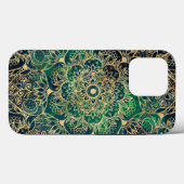 Elegant Goud Mandala Bloemen Groen Blauw Case-Mate iPhone Case (Achterkant (horizontaal))