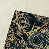 Elegant Goud Mandala Bloemen Groen Blauw Strandlaken (In situ)