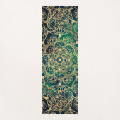 Elegant Goud Mandala Bloemen Groen Blauw Yogamat