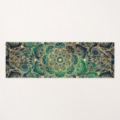Elegant Goud Mandala Bloemen Groen Blauw Yogamat