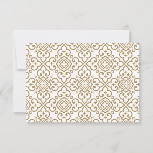 Elegant Goud Mandala Huwelijksreactie RSVP-Kaart RSVP Kaartje (Achterkant)