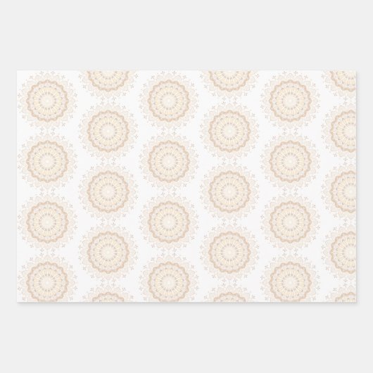 Elegant goud mandala patroon inpakpapier vel (Voorkant 3)