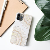 Elegant Goud Mandala Patroon op Wit Case-Mate iPhone Case