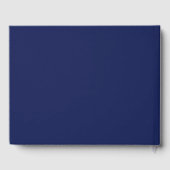 Elegant Goud Marine Blauw Bruiloft Gastenboek (Achterkant)