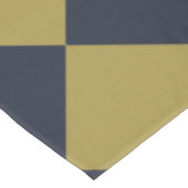 Elegant goud & marine blauw diamant patroon tafelkleed (Gekanteld)