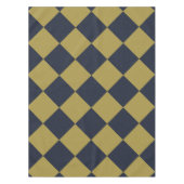 Elegant goud & marine blauw diamant patroon tafelkleed (Voorkant)
