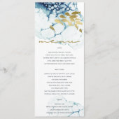 ELEGANT GOUD MARINE ONDERWATER ZEEVIS HUWELIJK MENU (Voorkant)