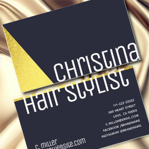 Elegant Goud Marine Royal Blue Driehoek Modern Visitekaartje