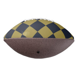 Elegant goud & marineblauw diamantpatroon american football
