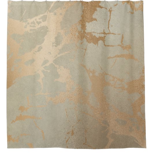 Elegant Goud Marmer Douchegordijn (Voorkant)