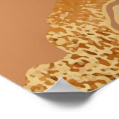 Elegant goud marmer: gestileerde achtergrond. poster (Hoek)