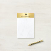 Elegant Goud Marmer Moderne Minimalistische Sjablo Post-it® Notes (Op bureau)