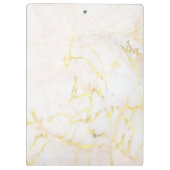 Elegant Goud Marmer Moderne Professionele Sjabloon Klembord (Achterkant)