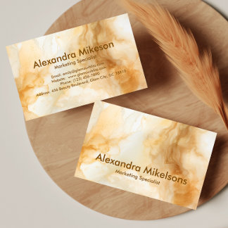 Elegant Goud Marmer Professioneel Visitekaartje