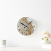 Elegant Goud Marmer Ronde Klok (Huis)