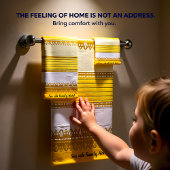 Elegant goud met gele en witte streep bad handdoek