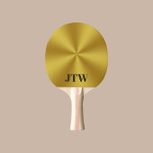 Elegant Goud met Monogram Sjabloon Tafeltennisbatje