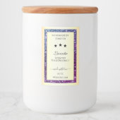 Elegant Goud met Paarse Glitter Productlabels Voedselcontainer Etiket (Voorkant)