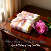 Elegant goud met roze en witte streep bad handdoek