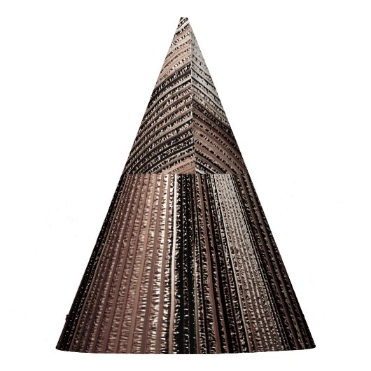 Elegant Goud Metaal: 3D Luxe Render Feesthoedjes (Achterkant)